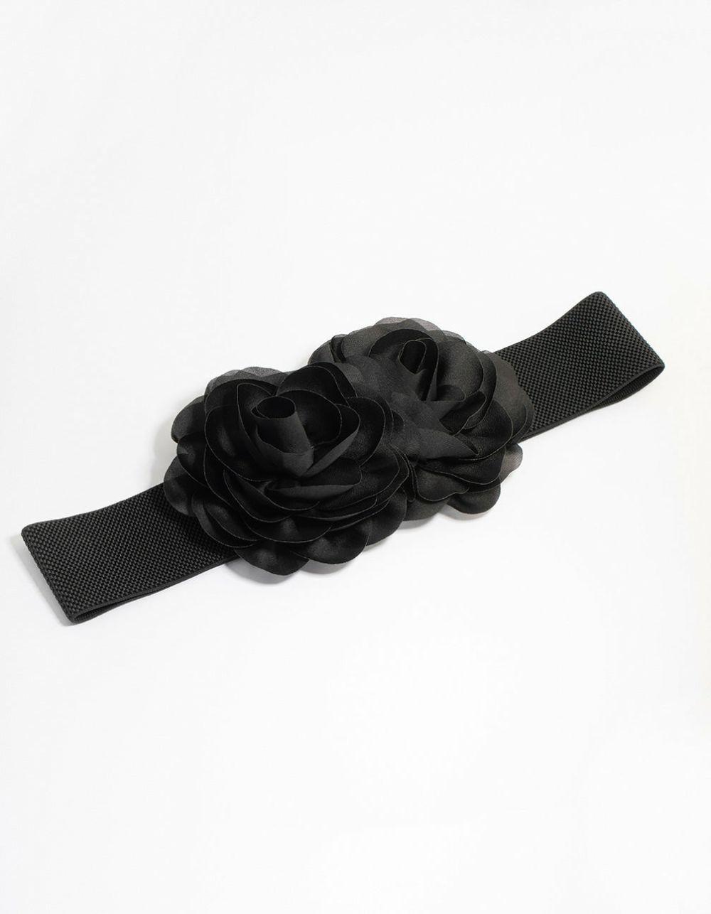 Adjustable Fabric Flower Stretch Belt Accessories