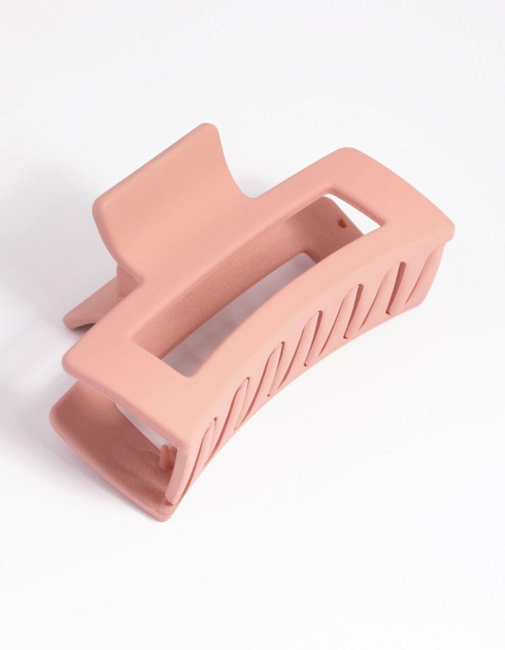 Blush Pink Large Coated Box Claw Clip Accessories