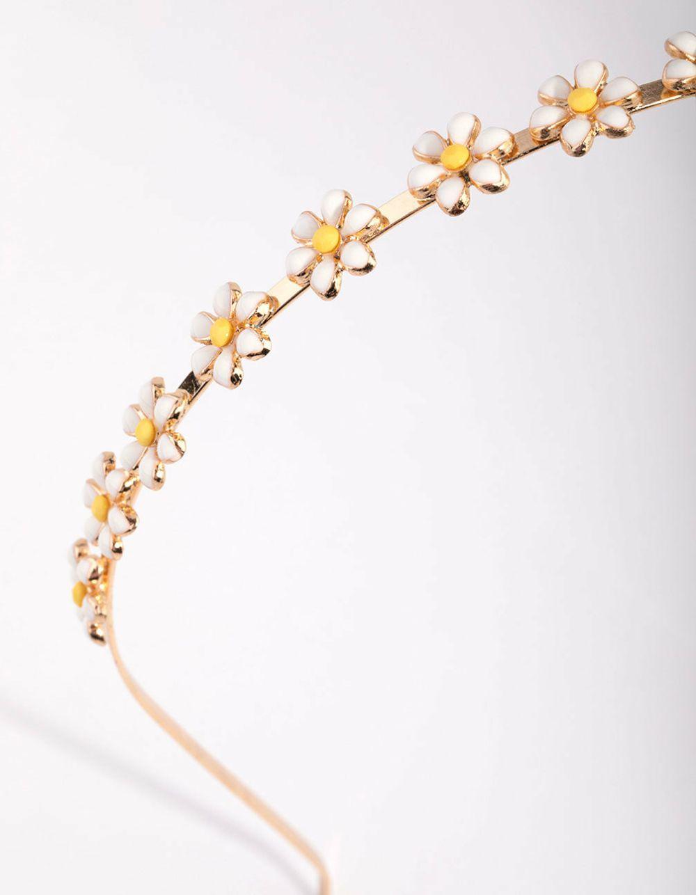 Enamel Daisy Headband Accessories