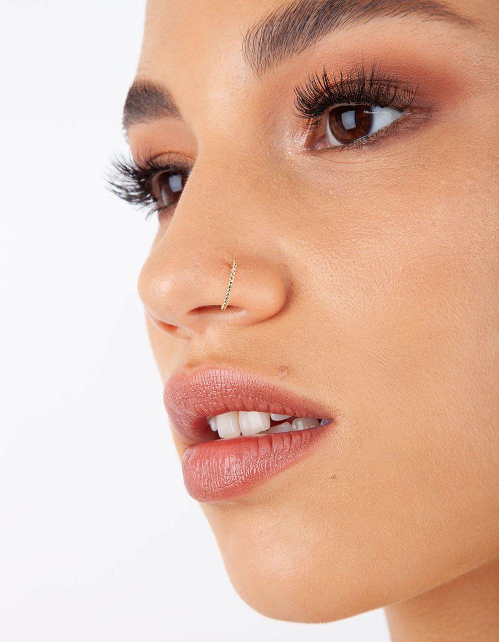 Gold Lip Ear & Nose Fake Hoop Pack Body Jewellery