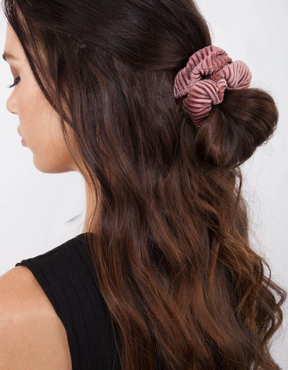 Neutral Velvet Cord Scrunchie Pack Accessories