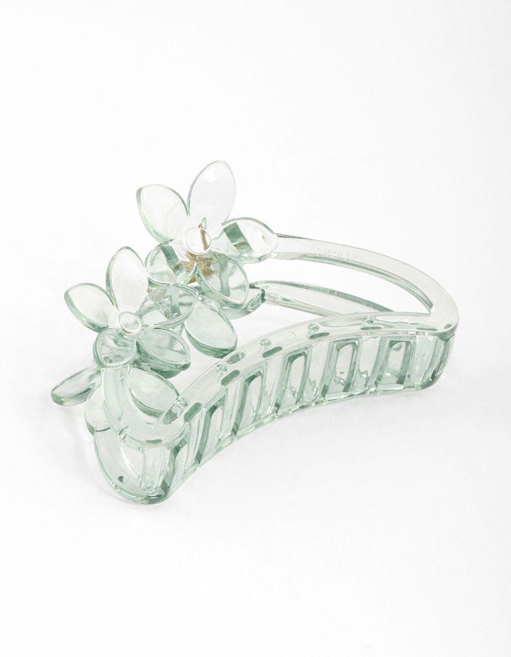 Plastic Mint Flower Claw Clip 9cm Accessories