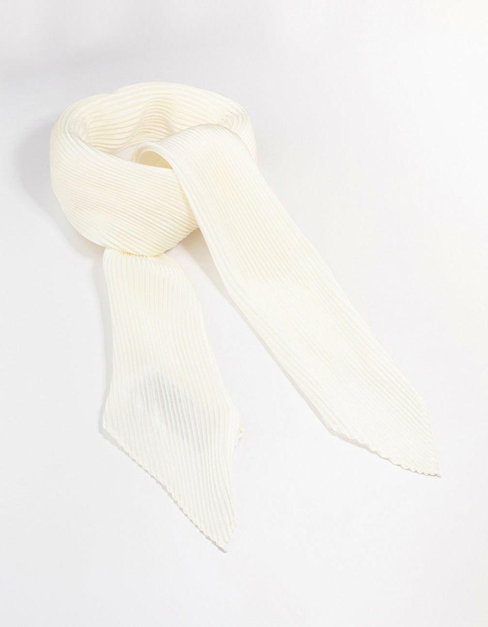 Pleated Satin Fabric Scarf Accessories