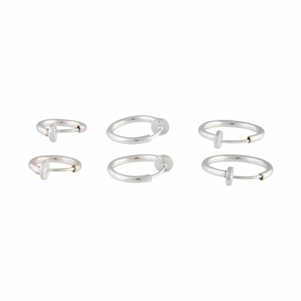 Silver Faux Body Rings 6-Pack Body Jewellery