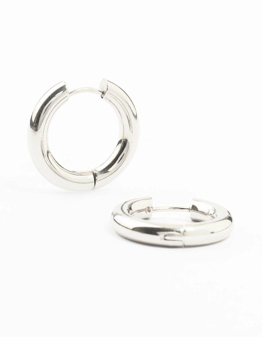 Stainless Steel Thick Clicker Hoop Earrings 22 MM Body Jewellery