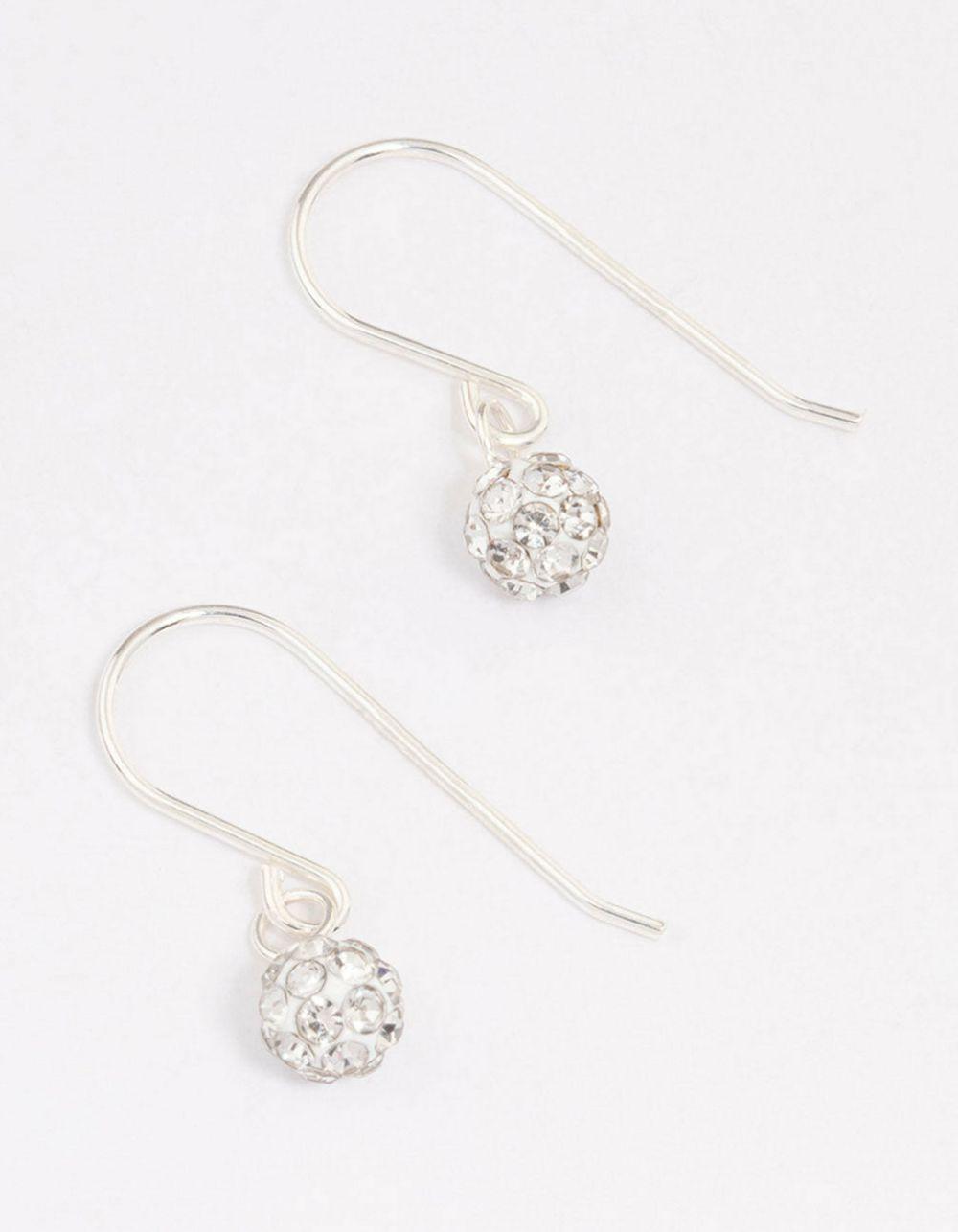 Sterling Silver Fire Ball Drop Earrings Drops & Dangles