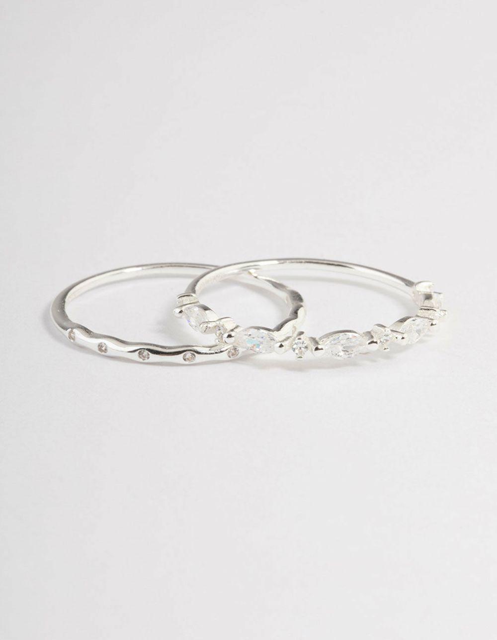 Sterling Silver Marquise Ring Pack Bands