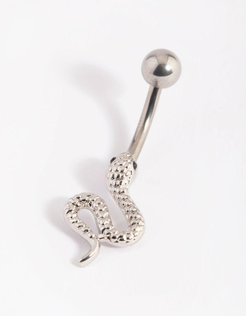 Surgical Steel Serpent Belly Bar Belly Rings