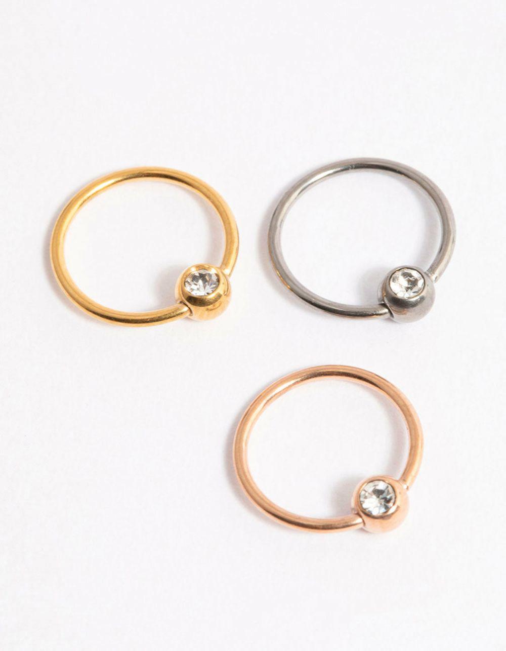 Titanium Nose Ring Pack Body Jewellery