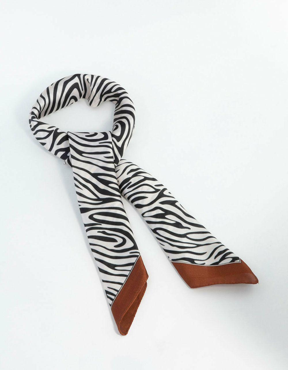 Zebra Fabric Satin Scarf Accessories