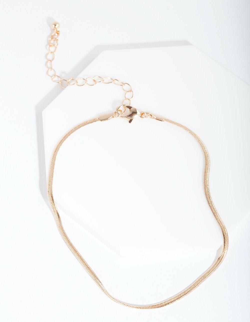 Gold 2mm Snake Chain Anklet Anklets