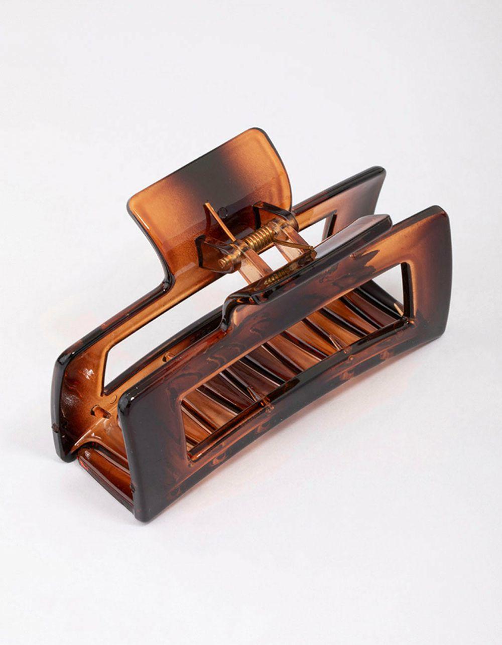 Large Rectangular Tortoiseshell Hair Claw Clip Accessories