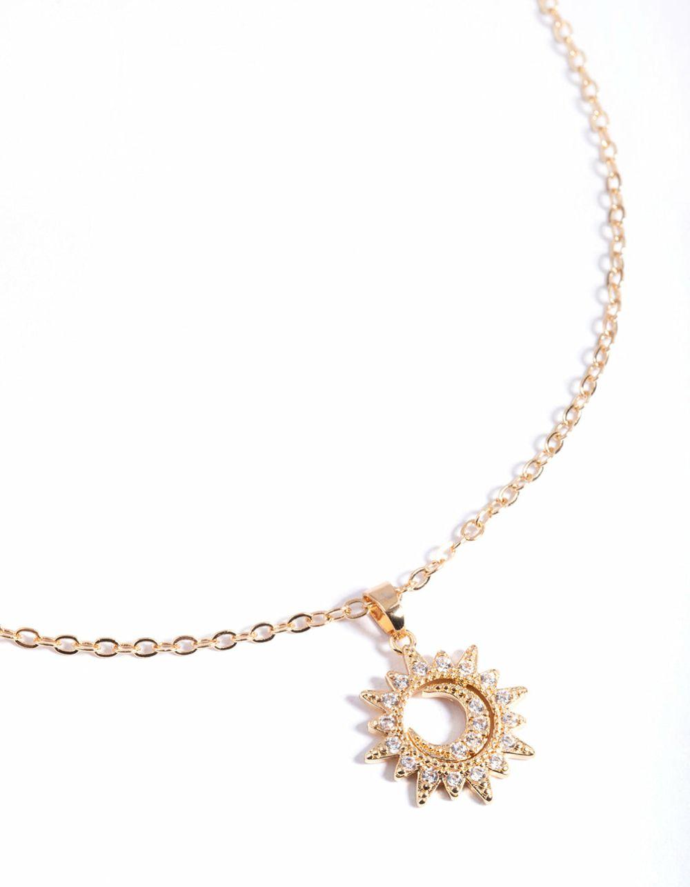 Gold Dainty Sunray Necklace Jewellery