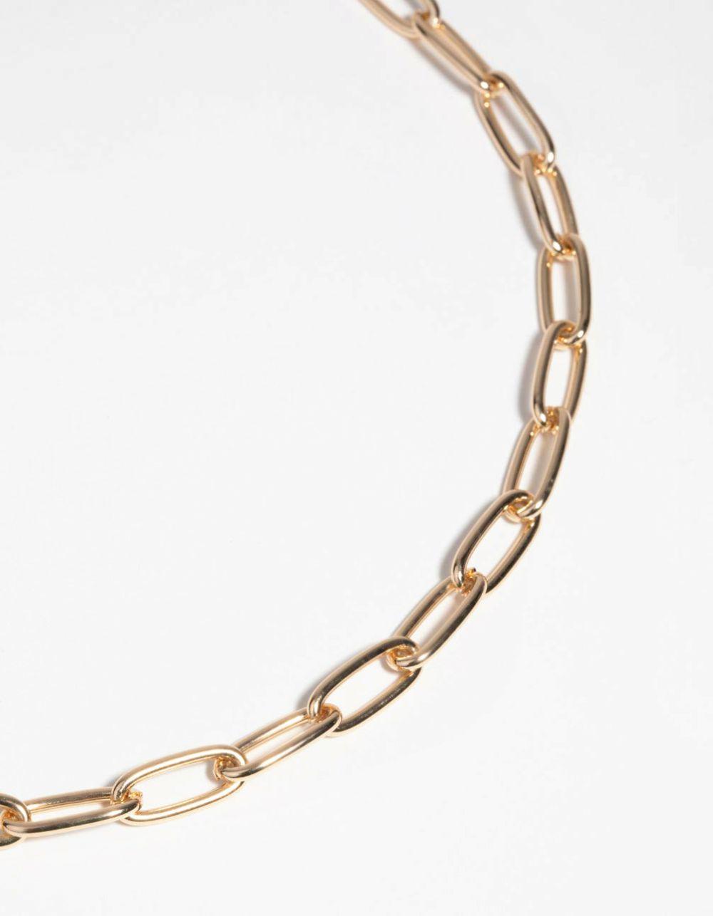 Gold Wide Chain Necklace Chains